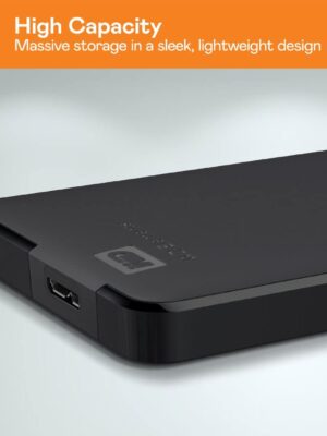 Western Digital WD Elements 2TB Portable External Hard Drive (Black) - Image 4