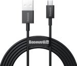 ⁦Baseus Superior Series Fast Charging Data Cable USB to Micro 2A 2m Black⁩ - الصورة ⁦4⁩