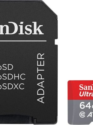 SanDisk 64GB Ultra microSDHC UHS-I Memory Card with Adapter - 120MB/s, C10, U1, Full HD, A1, Micro SD Card - SDSQUA4-064G-GN6MA - Image 2