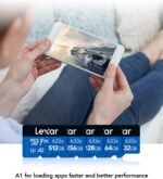⁦Lexar High-Performance 633x 32GB microSDHC UHS-I Card w/ SD Adapter, Up To 100MB/s Read, for Smartphones, Tablets, and Action Cameras (LSDMI32GBBNL633A)⁩ - الصورة ⁦4⁩
