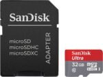 ⁦SanDisk Ultra 32GB microSDHC UHS-I Card with Adapter, Silver, Standard Packaging (SDSQUNC-032G-GN6MA)⁩ - الصورة ⁦3⁩