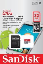 ⁦SanDisk Ultra 32GB microSDHC UHS-I Card with Adapter, Silver, Standard Packaging (SDSQUNC-032G-GN6MA)⁩ - الصورة ⁦2⁩
