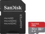⁦SanDisk 32GB Ultra MicroSDHC UHS-I Memory Card with Adapter - 98MB/s, C10, U1, Full HD, A1, Micro SD Card - SDSQUAR-032G-GN6MA⁩ - الصورة ⁦2⁩