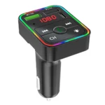 ⁦F2 car mp3 player bluetooth fm transmitter 5.0 mobile phone charging 12V/24V⁩ - الصورة ⁦4⁩