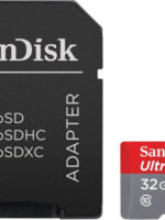 SanDisk Ultra 32GB microSDHC UHS-I Card with Adapter, Silver, Standard Packaging (SDSQUNC-032G-GN6MA)