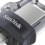 SanDisk 128GB Ultra Dual Drive m3.0 for Android Devices and Computers - microUSB, USB 3.0 - SDDD3-128G-G46, Black