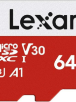 Lexar 64GB Micro SD Card, microSDXC UHS-I Flash Memory Card with Adapter