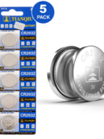 Tianqiu CR2032 3V Lithium Coin Cell Batteries (5 Batteries)