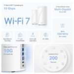⁦Deco BE85(1-Pack)- BE19000 Tri-Band Whole Home Mesh WiFi 7 System⁩ - الصورة ⁦2⁩