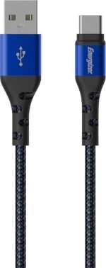 C520CKBL USB-A/USB-C Cable, 2 m, Black/Blue Braided