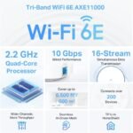 ⁦Deco XE200(2-Pack)-AXE11000 Whole Home Mesh Wi-Fi 6E System⁩ - الصورة ⁦3⁩