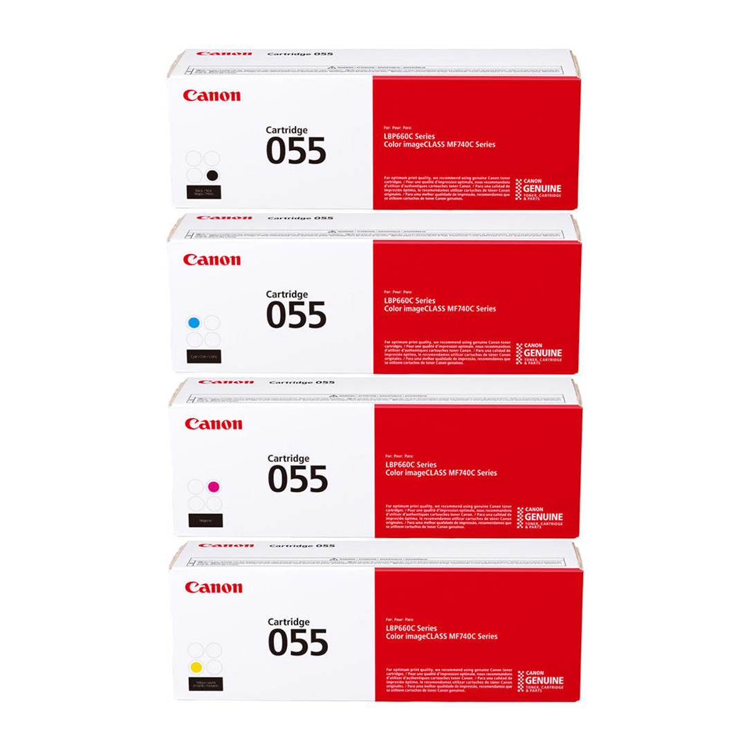 CANON-055 Canon 055 Toners – Black, Cyan, Magenta, Yellow - Image 1