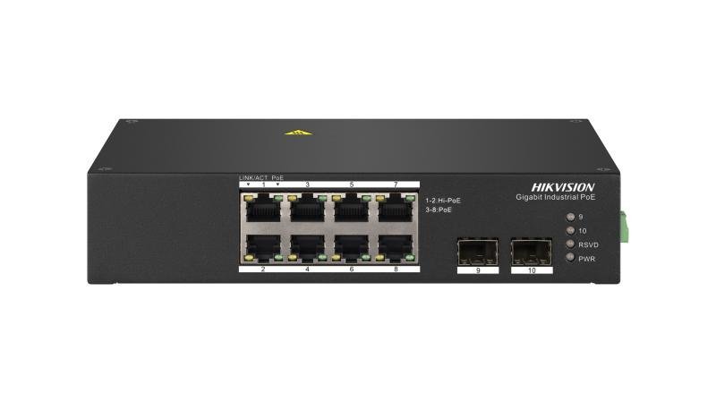 DS-3T0510HP-E_HS.jpg Hikvision DS-3T0510HP-E/HS - HIKVISION 8 Port Gigabit Unmanaged Harsh POE Switch - الصورة 1