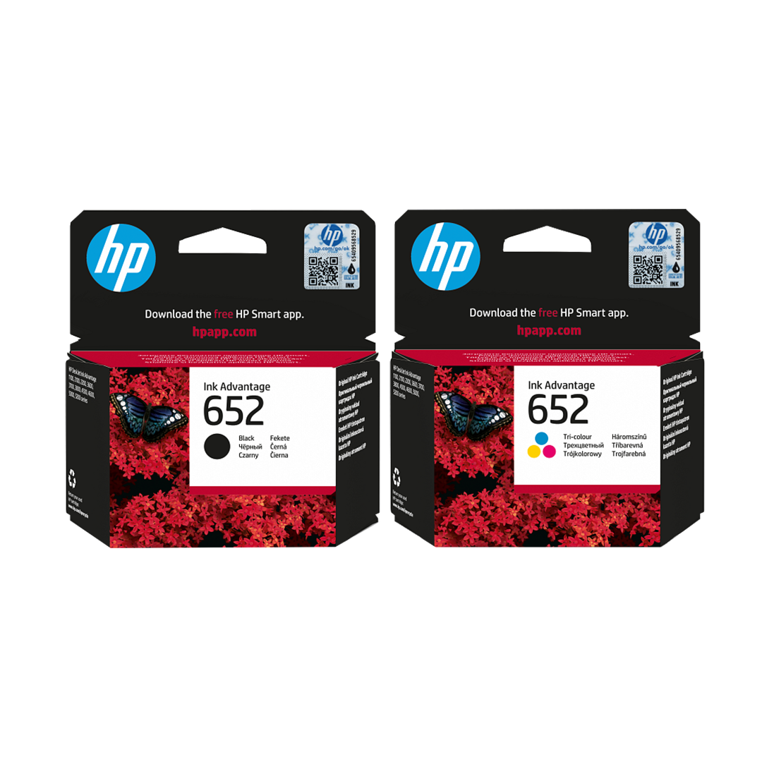 HP-652-Original-Ink-Cartridge-Black-Tri-color HP 652 Original Ink Cartridge – Black, Tri-color - Image 1