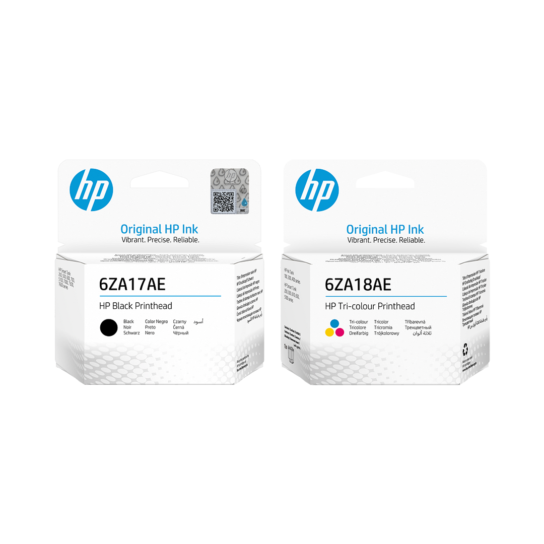 HP-6ZA17AE-Black-6ZA18AE-Tri-color-Printhead HP 6ZA17AE Black & 6ZA18AE Tri-color Printhead - Image 1