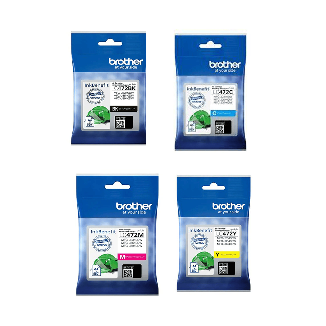 LC472 Brother LC472 Standard Cartridges – Black, Cyan, Magenta, Yellow - Image 1