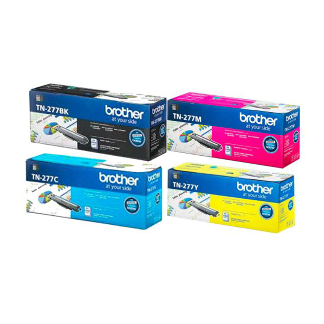 TN-277 Brother TN277BK, TN277C, TN277M, TN277Y Toner Cartridges – Black, Cyan, Magenta, Yellow - Image 1