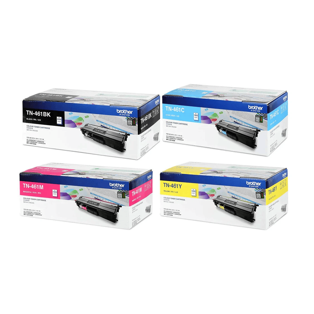 TN-461 Brother TN461BK, TN461C, TN461M, TN461Y Toner Cartridges – Black, Cyan, Magenta, Yellow - Image 1