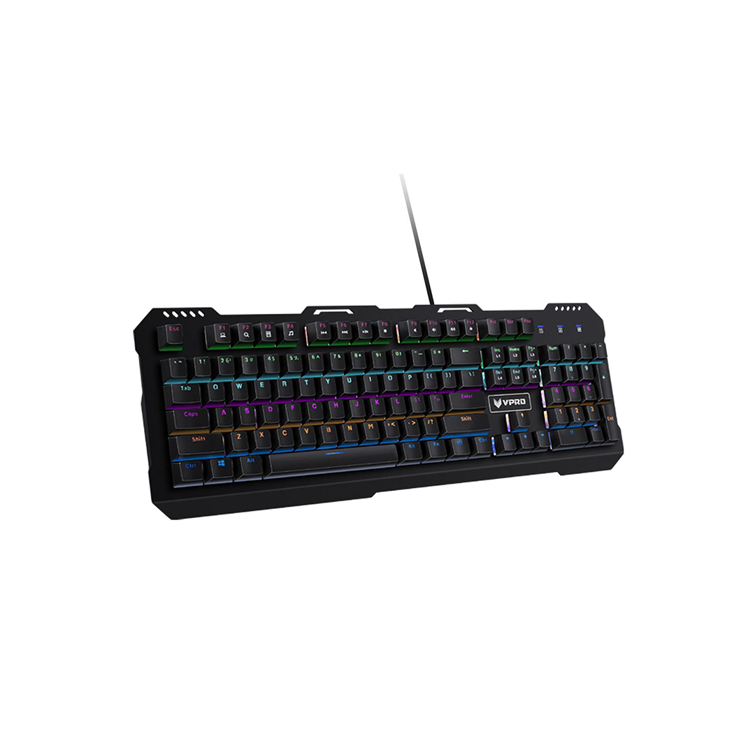 VPRO-V560-Backlit-Mechanical-Wired-Gaming-Keyboard VPRO V560 Backlit Mechanical Wired Gaming Keyboard - Image 1