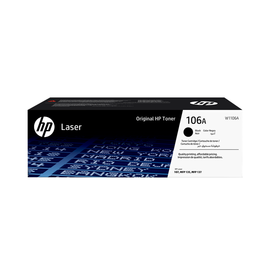 W1106A HP 106A Black Original Laser Toner Cartridge - Image 1