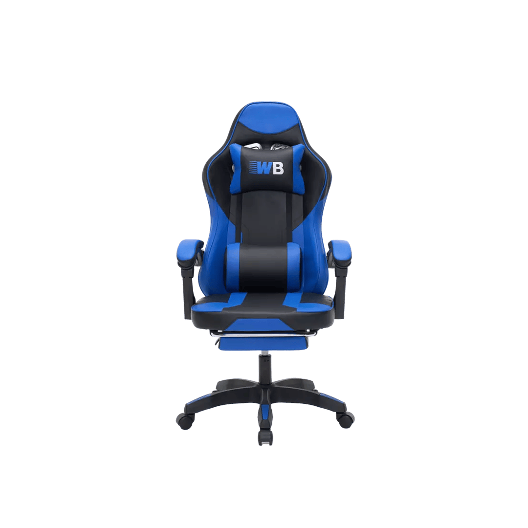 WB-WB029-2-Gaming-Chair-With-Arm-Rest-Black-Blue WB WB029-2 Gaming Chair With Arm Rest Black+Blue - Image 1