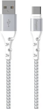 C520CKWH USB-A/USB-C Cable, 2 m, White/Silver Braided