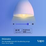 ⁦Tapo L530E-Smart Wi-Fi Light Bulb, Multicolor⁩ - الصورة ⁦4⁩